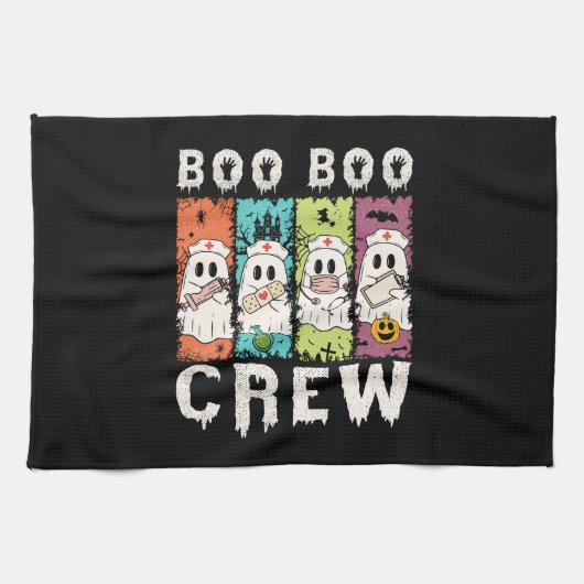 Boo Boo Crew Halloween Nurse Geschirrtuch (Horizontal)