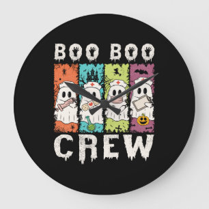 Boo Boo Crew Halloween Nurse Große Wanduhr
