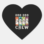Boo Boo Crew Halloween Nurse Herz-Aufkleber (Vorderseite)