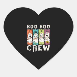 Boo Boo Crew Halloween Nurse Herz-Aufkleber