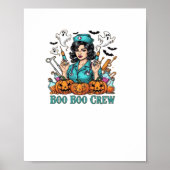 Boo Boo Crew Halloween Nurse mit Syringen und Pum Poster (Vorne)