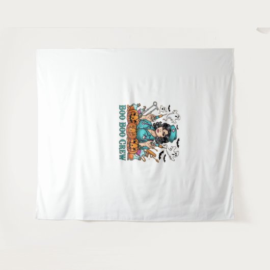 Boo Boo Crew Halloween Nurse mit Syringen und Pum Wandteppich (Vorderseite (Horizontal))