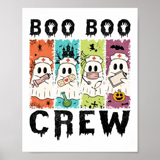 Boo Boo Crew Halloween Nurse Poster (Vorne)