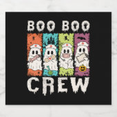 Boo Boo Crew Halloween Nurse Schaumweinetikett (Einzelnes Label)