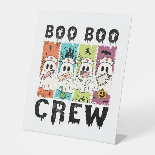 Boo Boo Crew Halloween Nurse Sockelschild (Vorderseite)