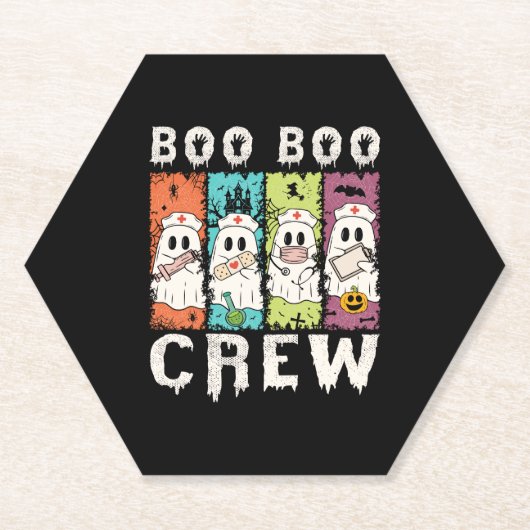 Boo Boo Crew Halloween Nurse Untersetzer (Vorderseite)