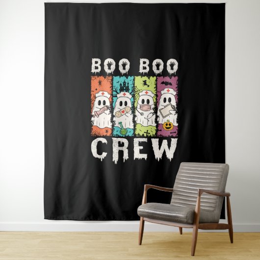 Boo Boo Crew Halloween Nurse Wandteppich (Beispiel)
