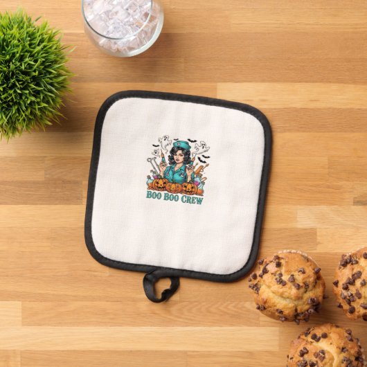 Boo Boo Crew Halloween Nurse with Syringes and Pum Topflappen (Oben Unten)