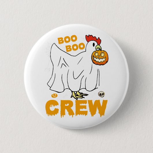 Boo-Boo-Crew-Hühnchen-Hähnchen Button (Vorderseite)