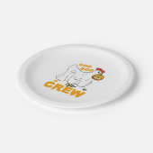 Boo-Boo-Crew-Hühnchen-Hähnchen Pappteller (Schrägansicht)