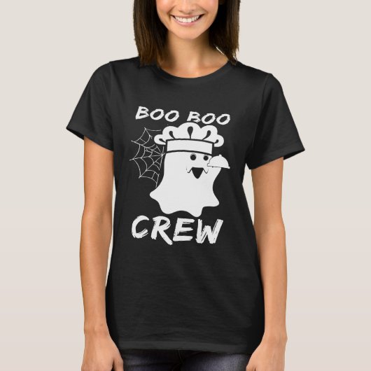 Boo Boo Crew Koch Ghost Halloween Kostüm T-Shirt (Vorderseite)