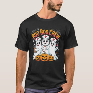 Boo Boo Crew Krankenschwester Geist Halloween-Kost T-Shirt