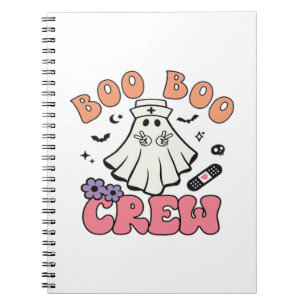 Boo Boo Crew Krankenschwester Halloween Geist Lust Notizblock