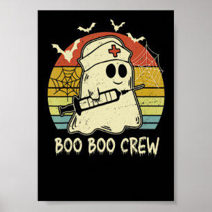 Boo Boo Crew Krankenschwester Halloween Krankensch Poster