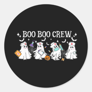 Boo Boo Crew Krankenschwester Halloween lustige Kr Runder Aufkleber