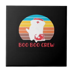 Boo Boo Crew Krankenschwester Lustiger Geist Hallo Fliese