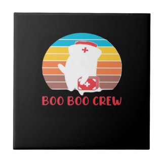 Boo Boo Crew Krankenschwester Lustiger Geist Hallo Fliese