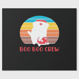 Boo Boo Crew Krankenschwester Lustiger Geist Hallo Geschenkpapier