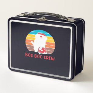 Boo Boo Crew Krankenschwester Lustiger Geist Hallo Metall Brotdose