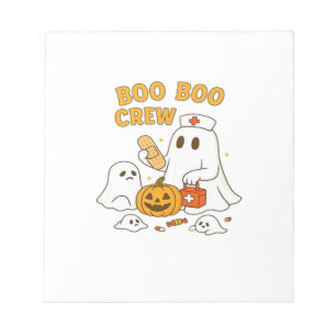 Boo Boo Crew Krankenschwester Lustiges Halloween-G Notizblock