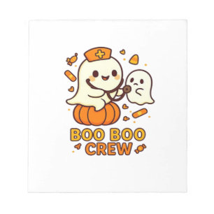 Boo Boo Crew Krankenschwester Lustiges Halloween-G Notizblock