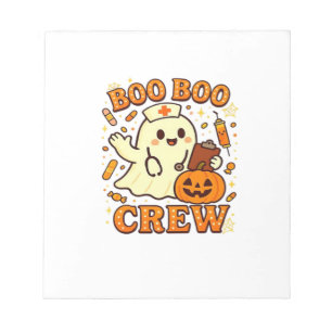 Boo Boo Crew Krankenschwester Lustiges Halloween-G Notizblock