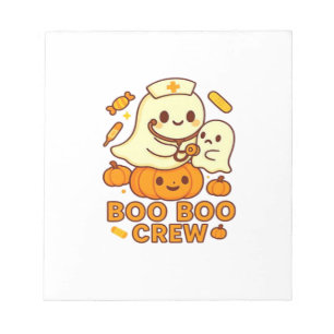 Boo Boo Crew Krankenschwester Lustiges Halloween-G Notizblock