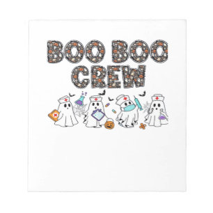 Boo Boo Crew � Lustige Halloween-Nurse-Geister Med Notizblock