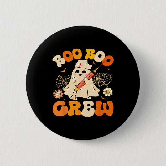 Boo Boo Crew Lustiger Geist für Krankenschwester,  Button (Vorderseite)