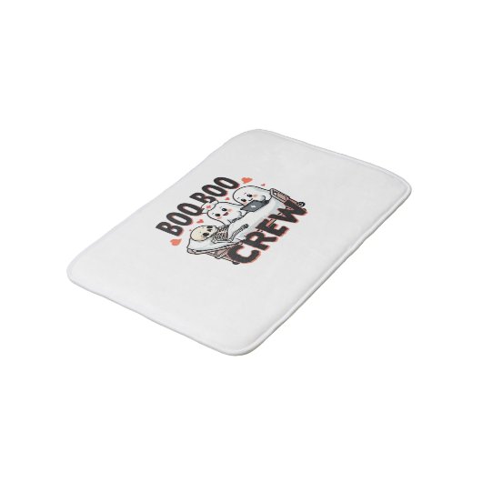 Boo Boo Crew Niedlich Halloween Nurse Ghosts Essen Badematte (Schrägansicht)