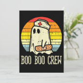 Boo Boo Crew NurHalloween für Krankenschwestern Einladung (Stehend Vorderseite)