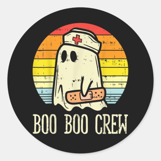 Boo Boo Crew NurHalloween für Krankenschwestern Runder Aufkleber (Vorderseite)