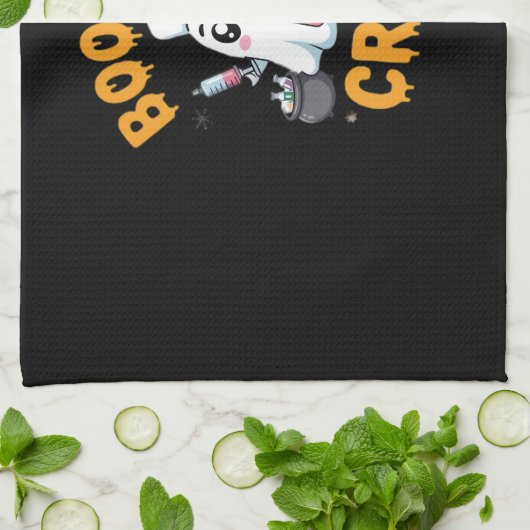 Boo Boo Crew Nurse Cute Ghost Halloween Nursing Es Geschirrtuch (Gefaltet)