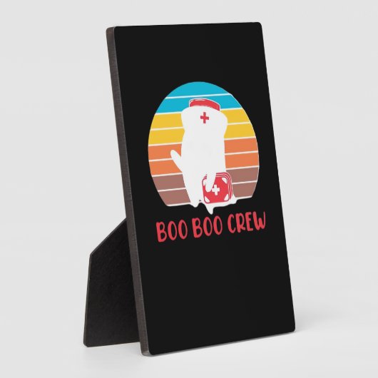 Boo Boo Crew Nurse Funny Ghost Halloween Classic T Fotoplatte (Seite)