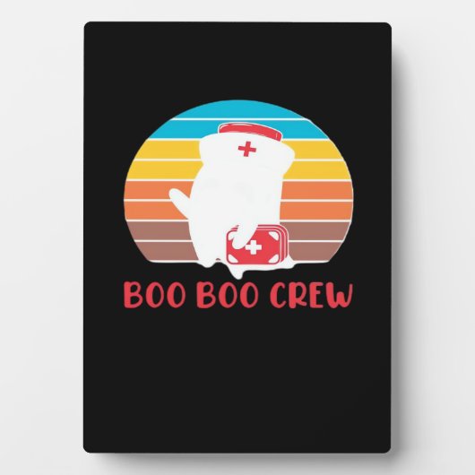 Boo Boo Crew Nurse Funny Ghost Halloween Classic T Fotoplatte (Vorderseite)
