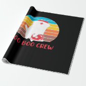 Boo Boo Crew Nurse Funny Ghost Halloween Classic T Geschenkpapier (Ungerollt)