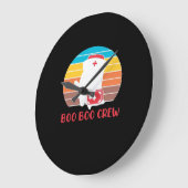Boo Boo Crew Nurse Funny Ghost Halloween Classic T Große Wanduhr (Winkel)