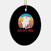 Boo Boo Crew Nurse Funny Ghost Halloween Classic T Keramik Ornament (Rechts)
