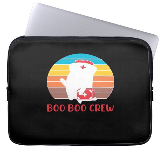 Boo Boo Crew Nurse Funny Ghost Halloween Classic T Laptopschutzhülle (Vorderseite)