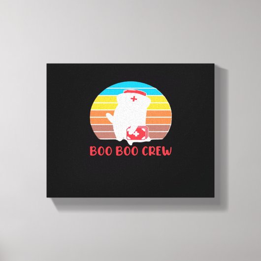 Boo Boo Crew Nurse Funny Ghost Halloween Classic T Leinwanddruck (Vorderseite)