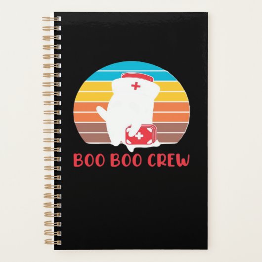 Boo Boo Crew Nurse Funny Ghost Halloween Classic T Planer (Vorderseite)