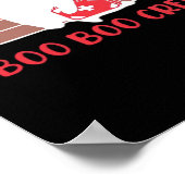 Boo Boo Crew Nurse Funny Ghost Halloween Classic T Poster (Ecke)