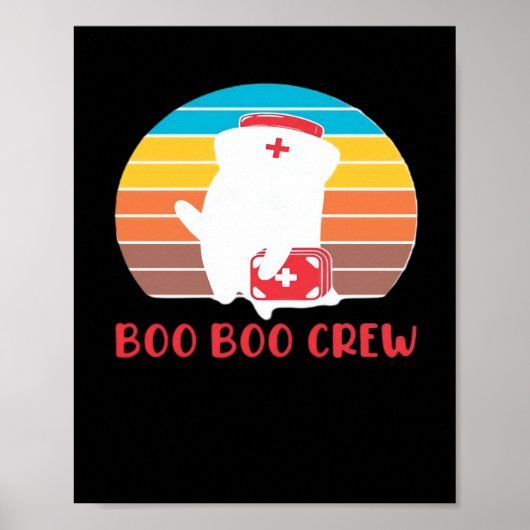 Boo Boo Crew Nurse Funny Ghost Halloween Classic T Poster (Vorne)