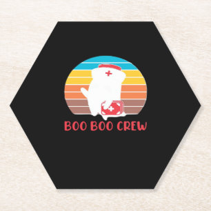 Boo Boo Crew Nurse Funny Ghost Halloween Classic T Untersetzer