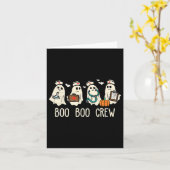 Boo Boo Crew Nurse Funny Ghost Women Halloween Cos Karte (Gelbe Blume)