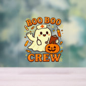 Boo Boo Crew Nurse Funny Halloween Ghost Nurse Gir Acrylschild (Neutral)