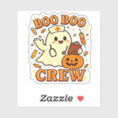 Boo Boo Crew Nurse Funny Halloween Ghost Nurse Gir Aufkleber (Blatt)