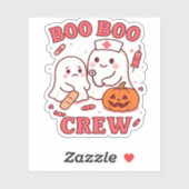 Boo Boo Crew Nurse Funny Halloween Ghost Nurse Gir Aufkleber (Blatt)