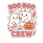 Boo Boo Crew Nurse Funny Halloween Ghost Nurse Gir Aufkleber (Vorderseite)