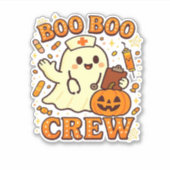 Boo Boo Crew Nurse Funny Halloween Ghost Nurse Gir Aufkleber (Vorderseite)